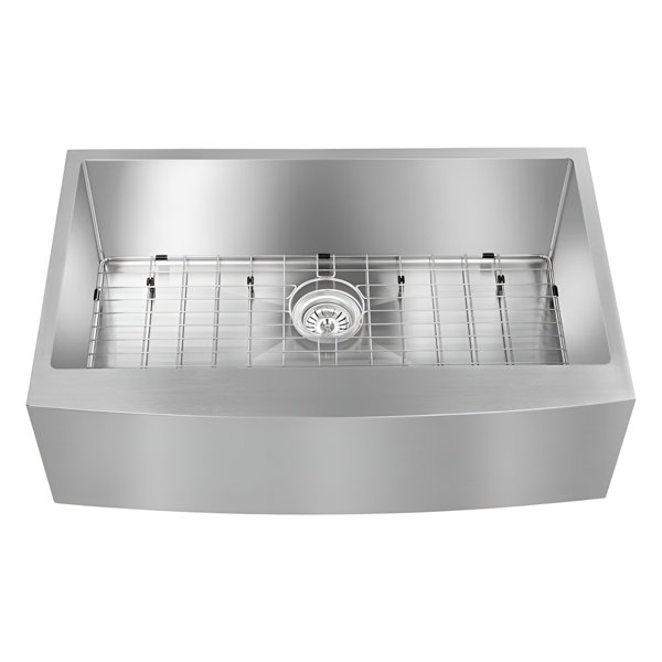 DecoMust 18 Gauge Undermount Apron Front Stainless Steel Farmhouse ...